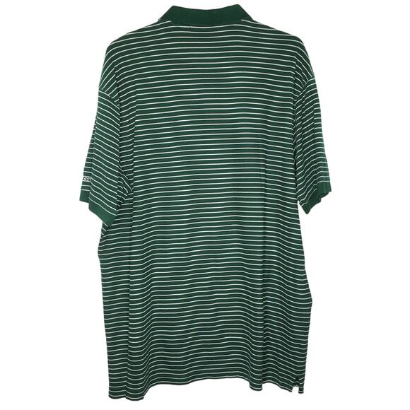 Masters Collection XL Mens Green Striped Golf Polo Pima Cotton Short Sleeve - Picture 2 of 10